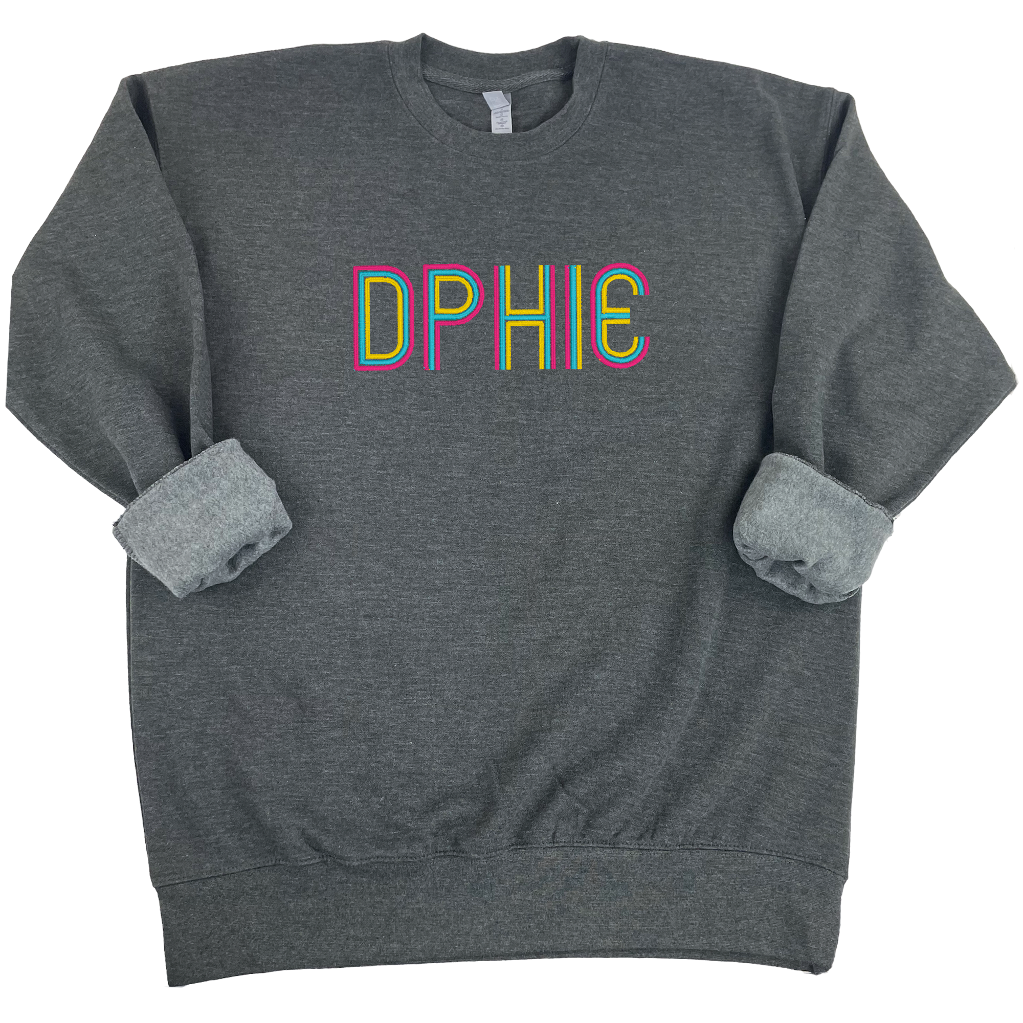 Delta Phi Epsilon Retro Embroidered  Sweatshirt, DPHIE - Go Greek Chic