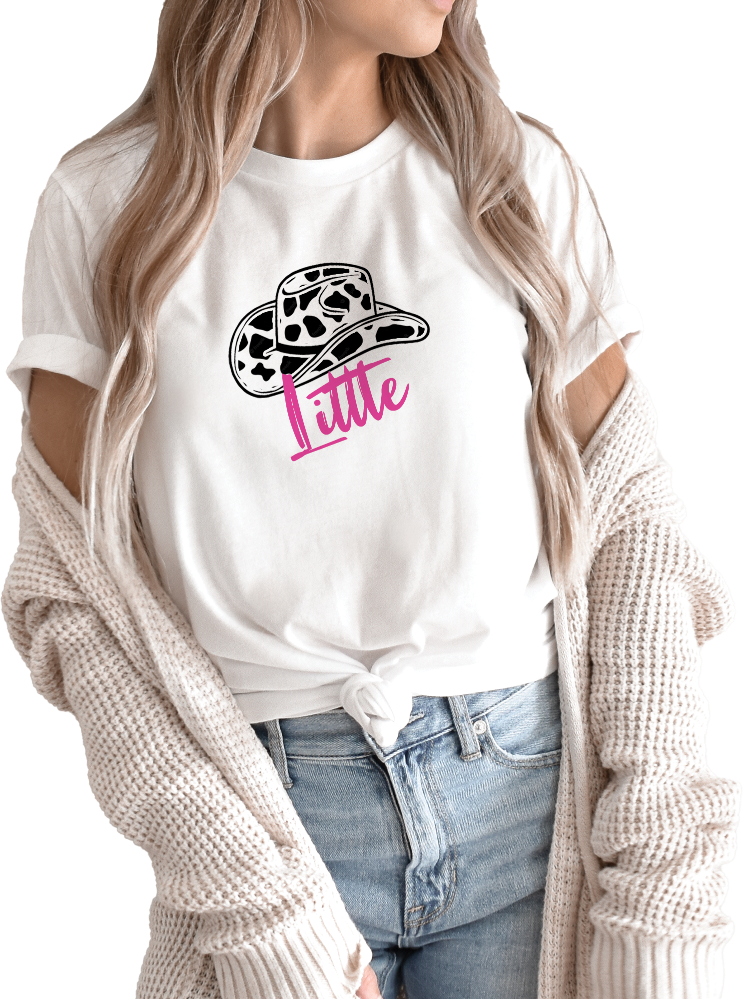 Big & Little Cowgirl Hat Tee, Big Little Reveal T-Shirt, Sorority Big Little, Matching Shirts, Sorority Gift Ideas - Go Greek Chic