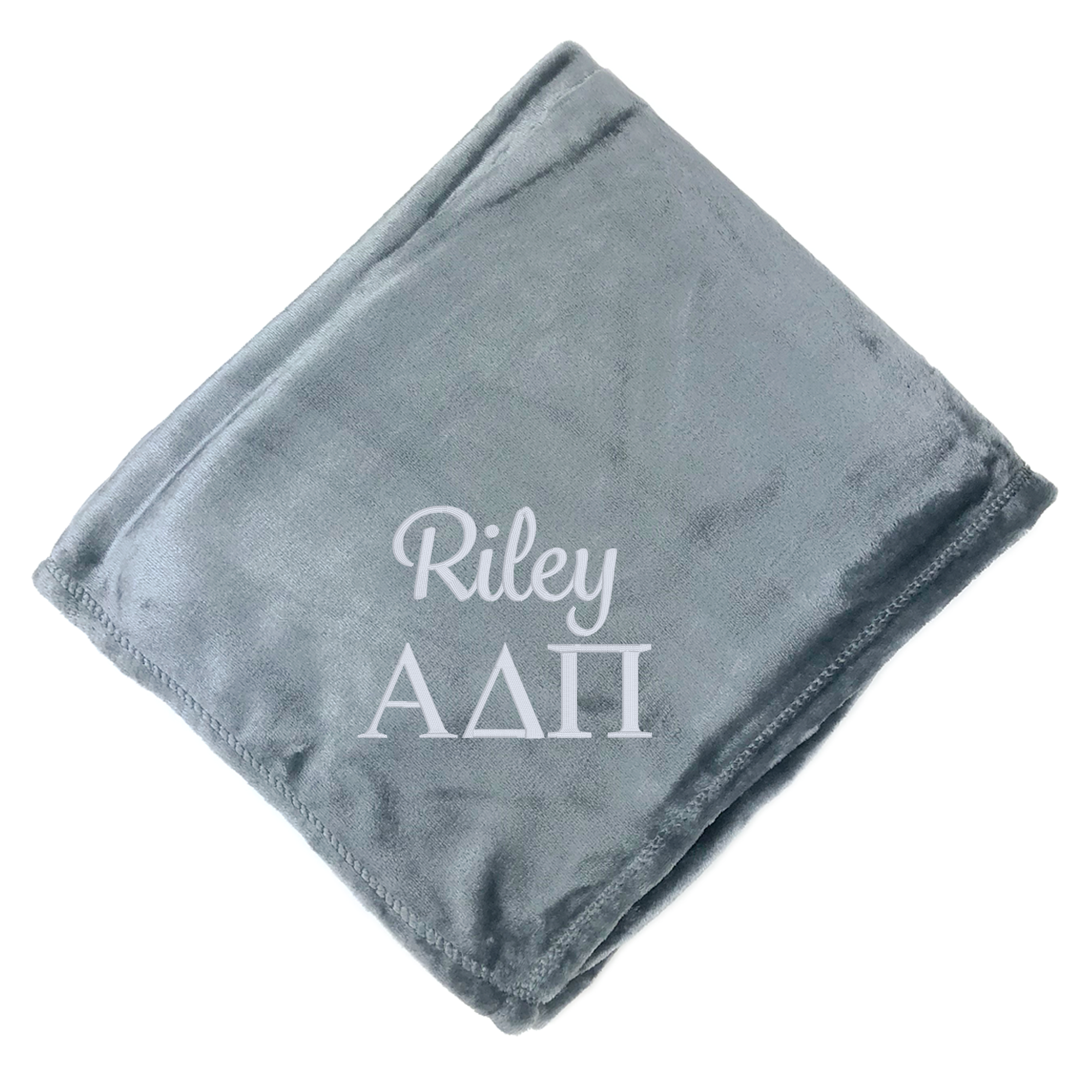 Personalized Alpha Delta Pi Greek Letter Blanket - Go Greek Chic