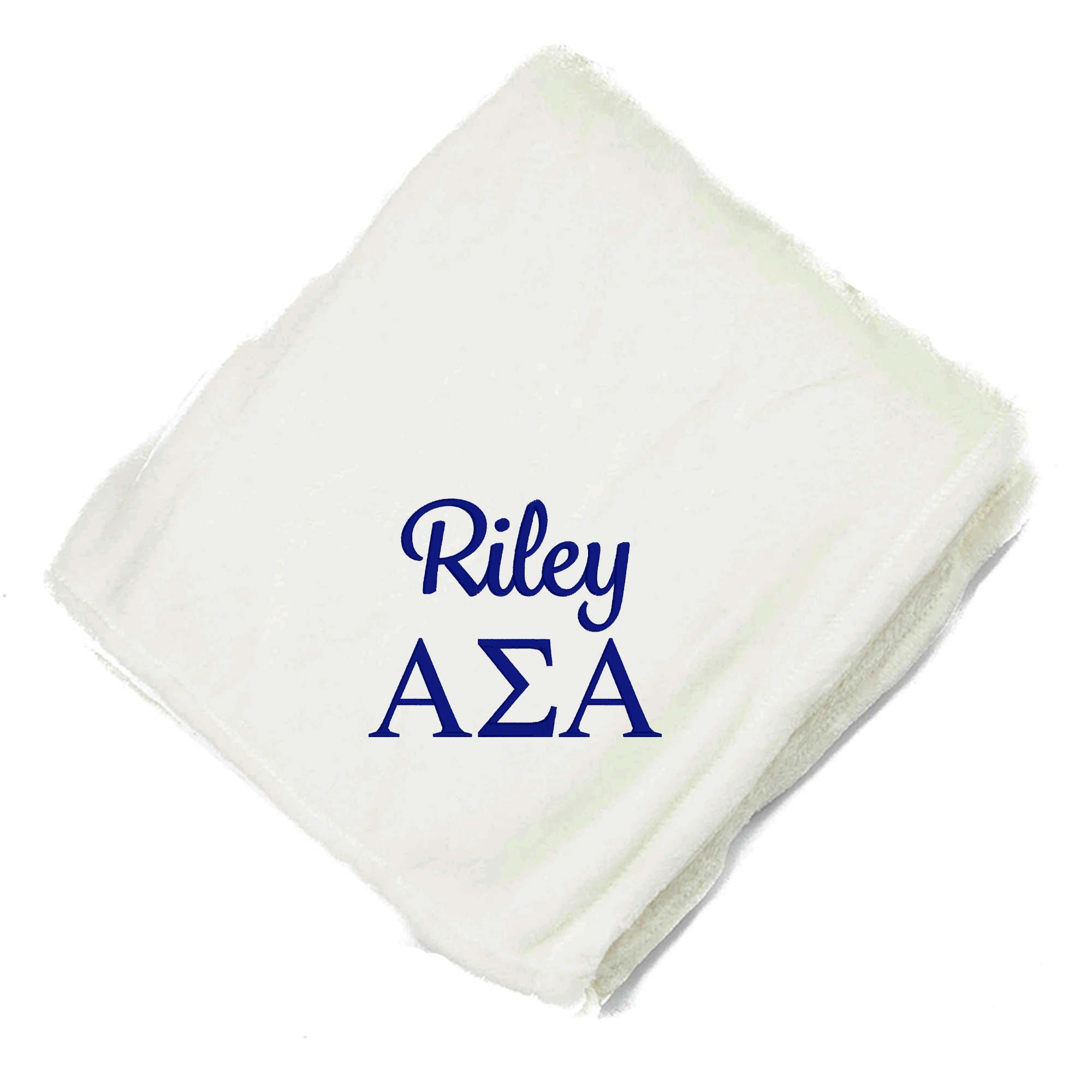 Personalized Alpha Sigma Alpha Greek Letter Blanket - Go Greek Chic