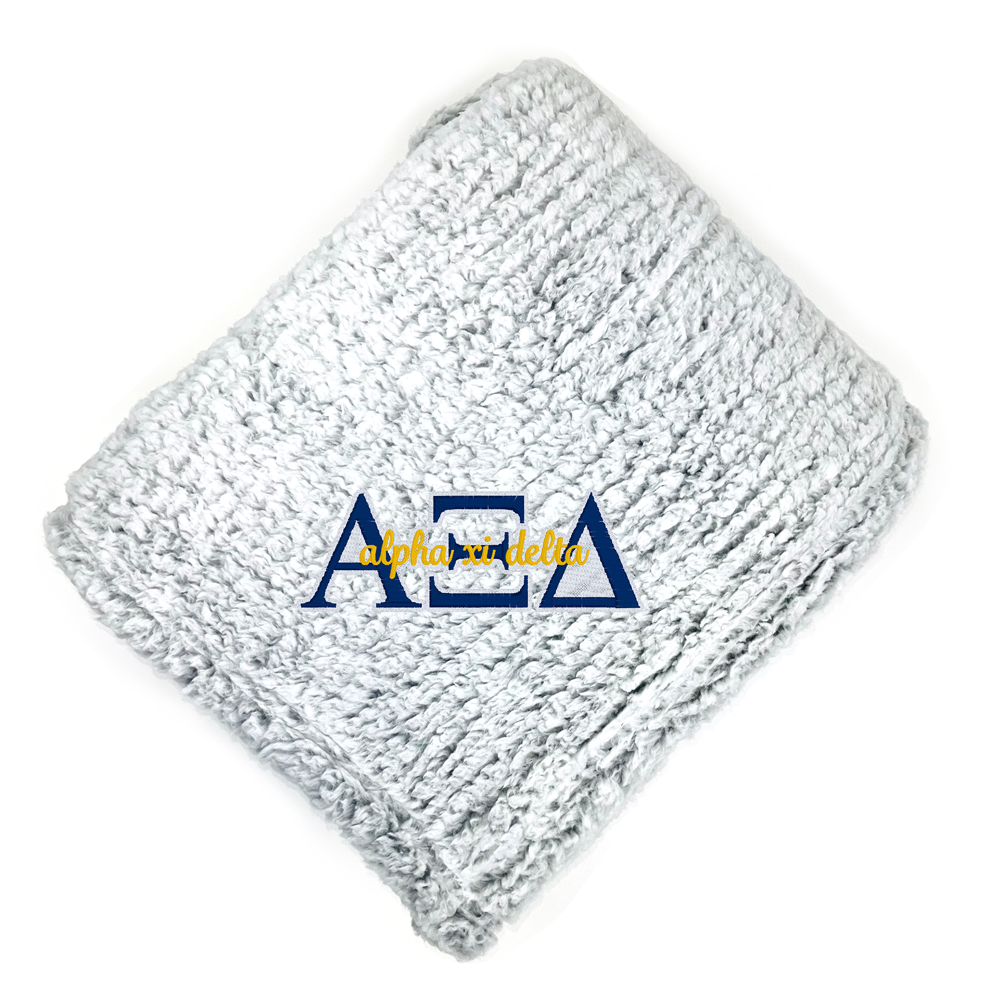 Alpha Xi Delta Fuzzy Sherpa Blanket - Go Greek Chic