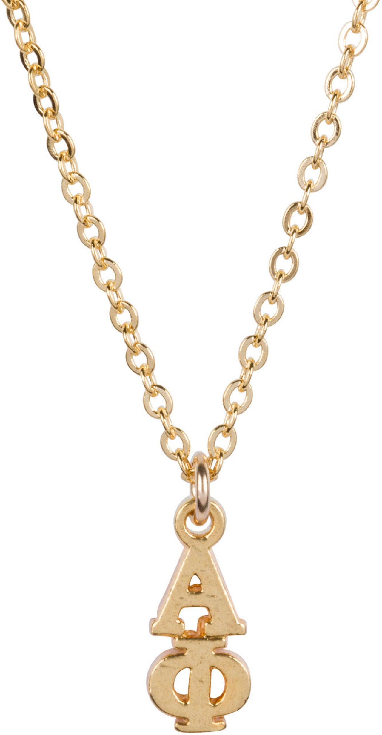 Alpha Phi Lavalier Necklace - Gold Plated - Go Greek Chic
