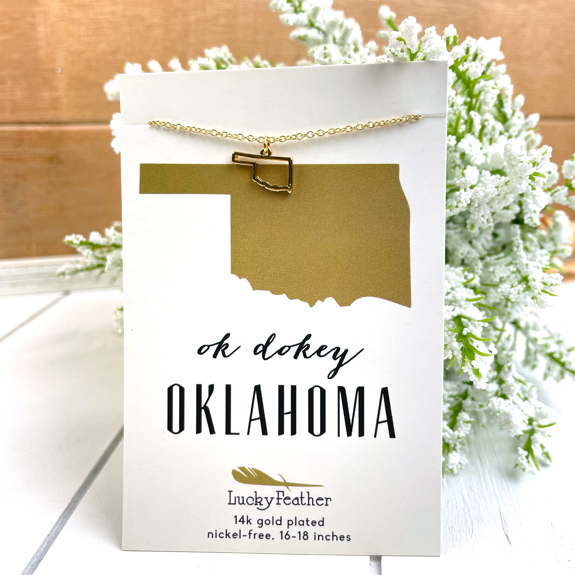 Oklahoma State Minimalist Necklace - Go Greek Chic
