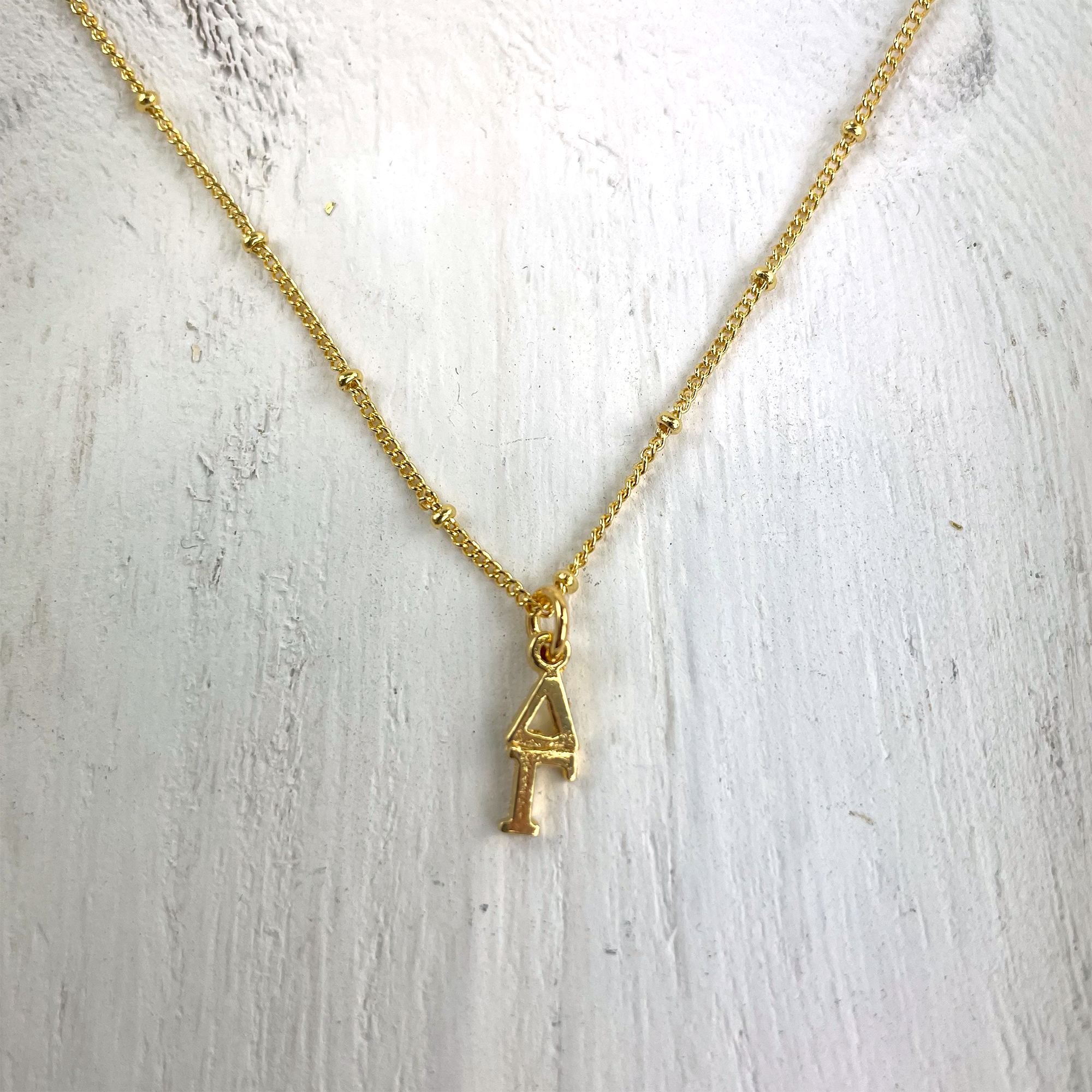Delta Gamma Lavaliere Gold Necklace - Go Greek Chic