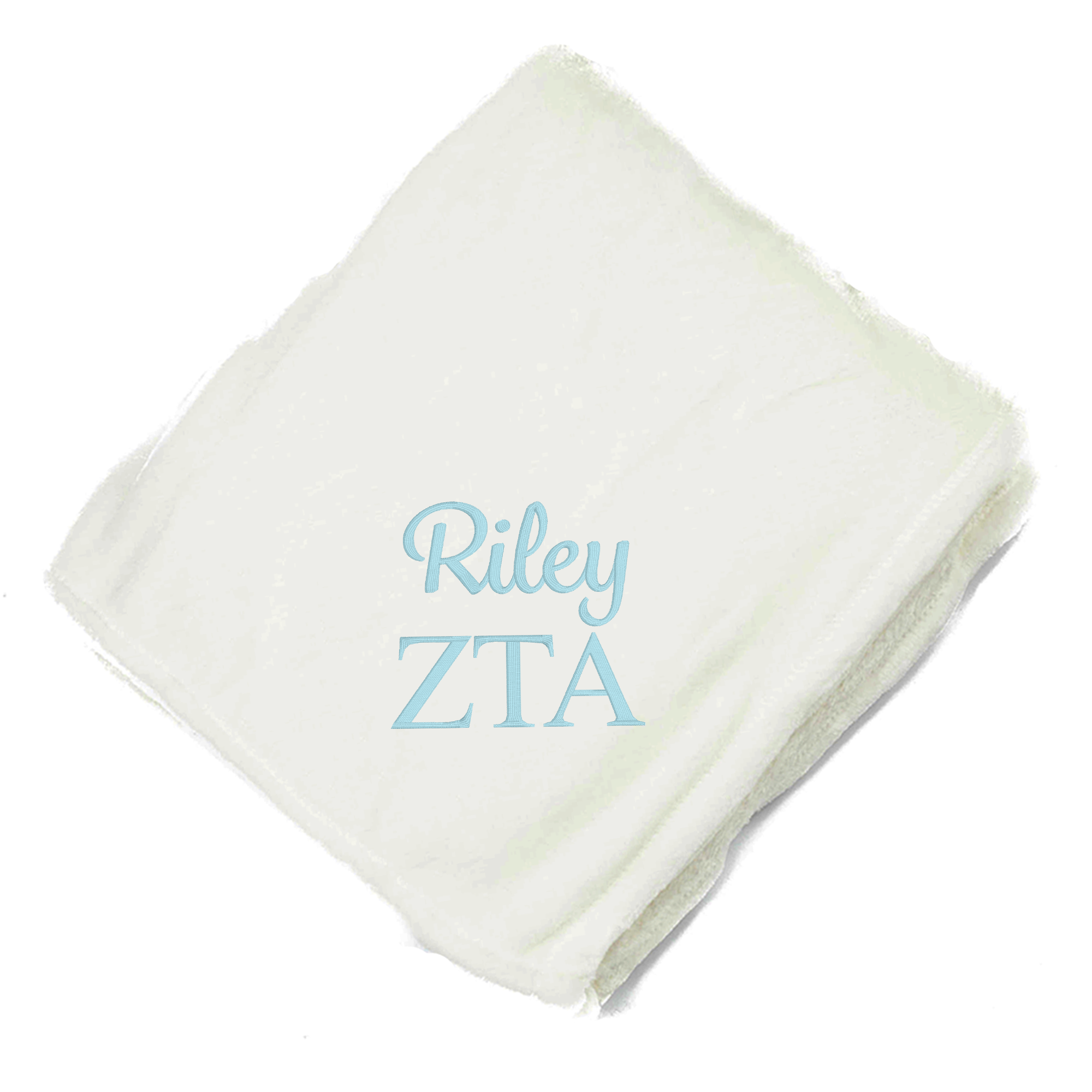 Personalized Zeta Tau Alpha Greek Letter Blanket - Go Greek Chic