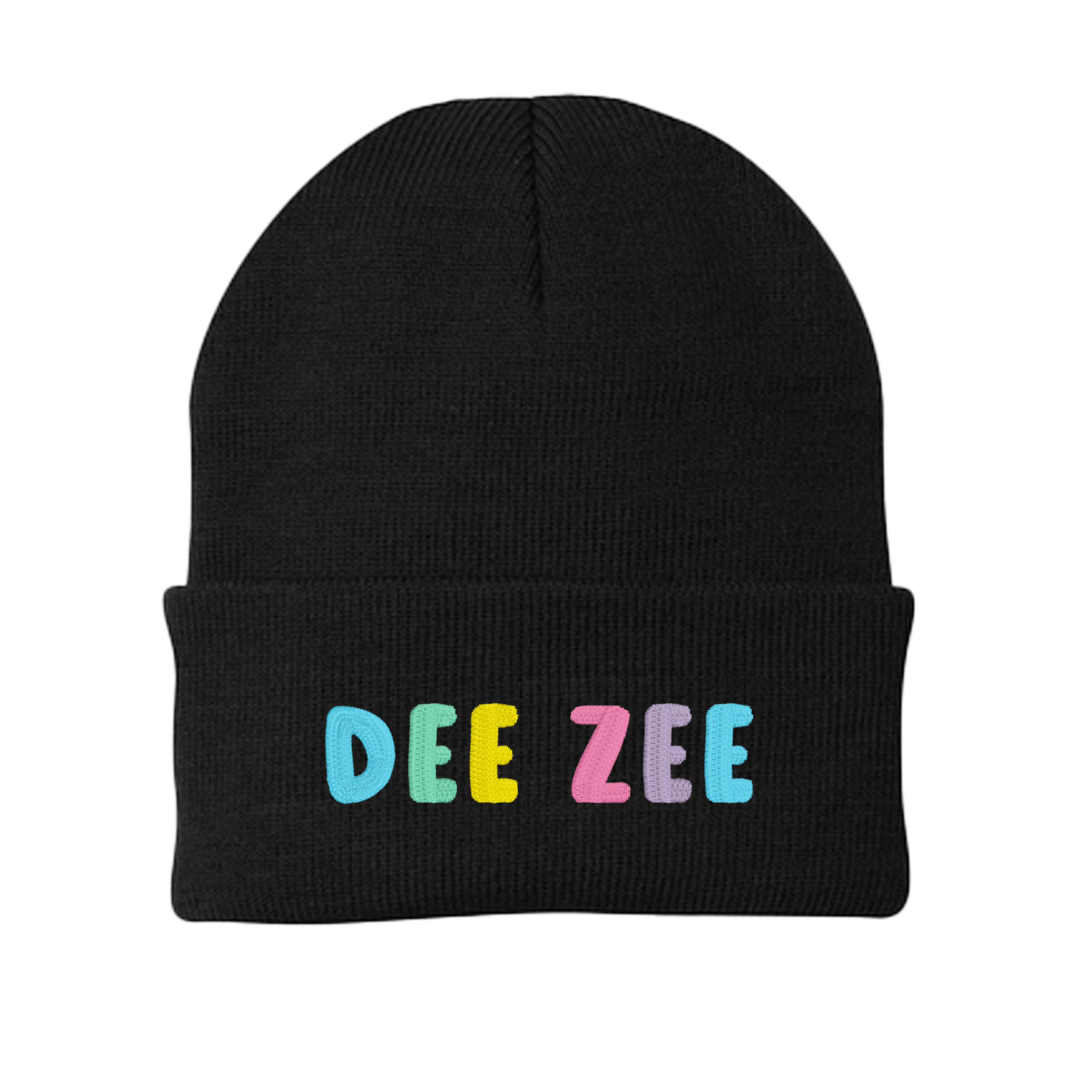 Delta Zeta Bubble Embroidered Beanie - Dee Zee Pastel