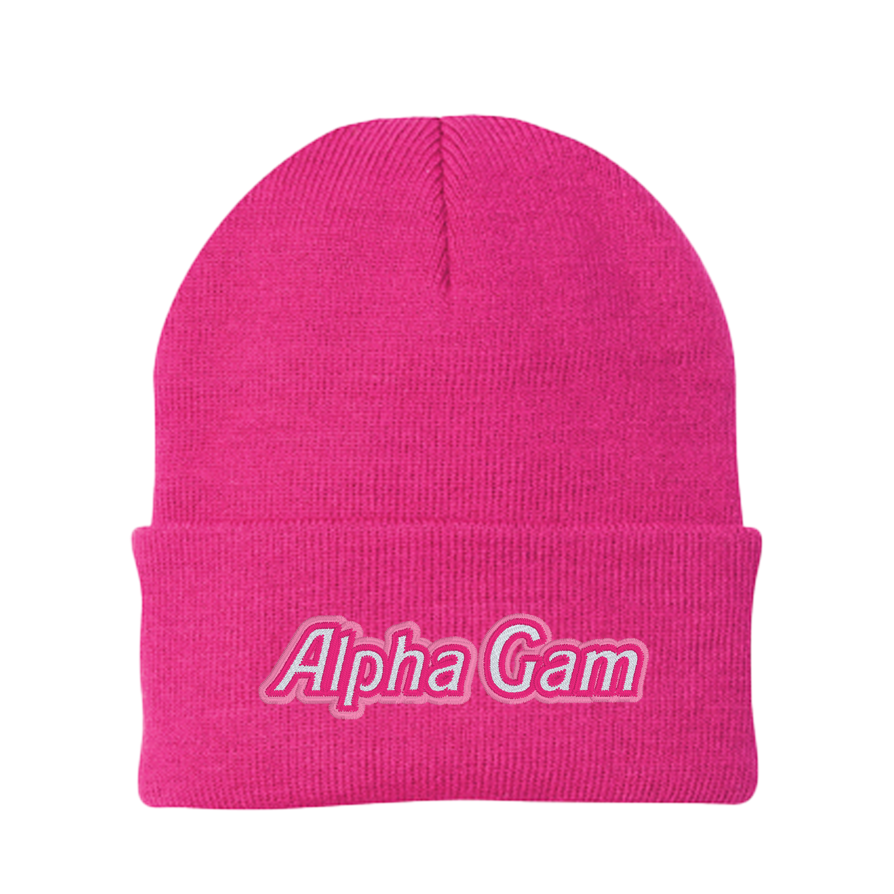 Alpha Gamma Delta Embroidered Beanie - Alpha Gam Dream House