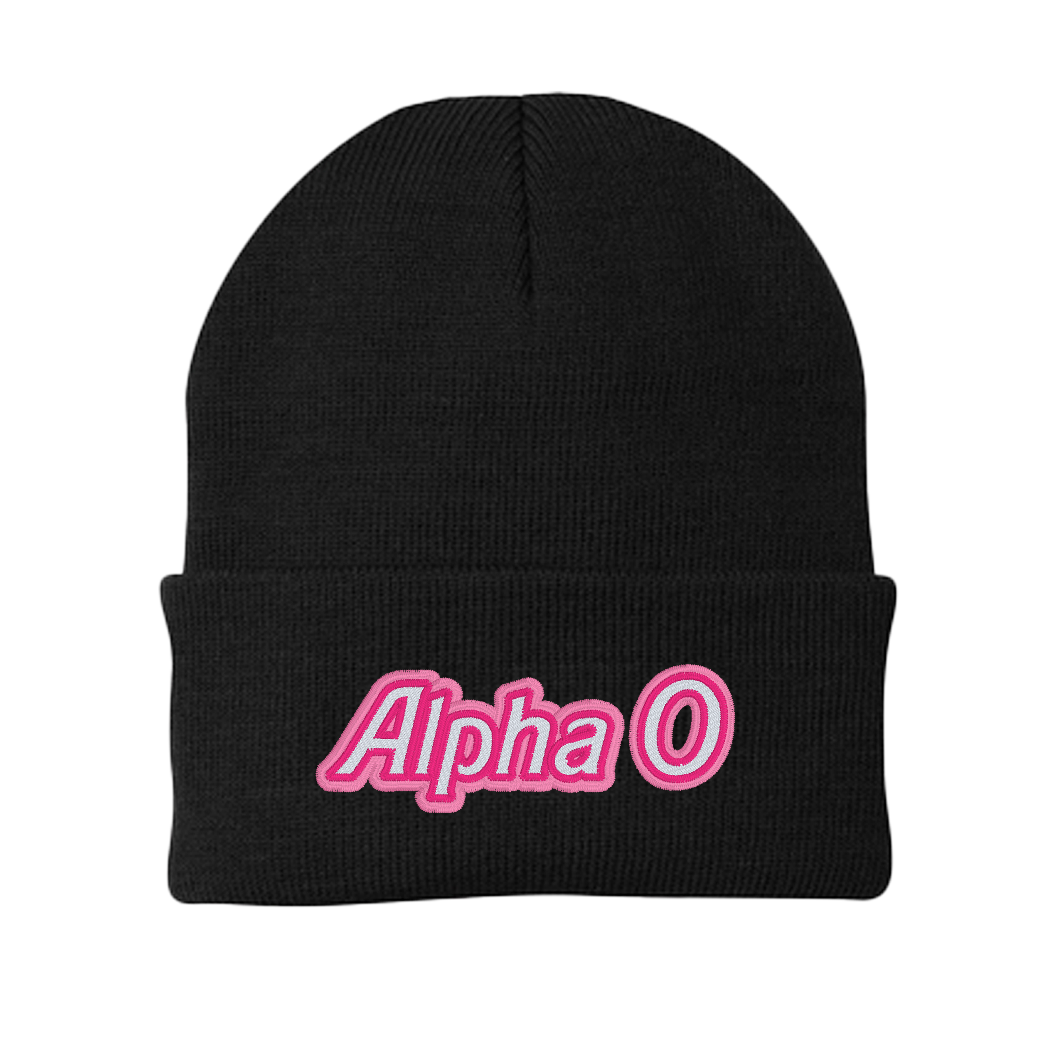 Alpha Omicron Pi Embroidered Beanie - Alpha O Dream House