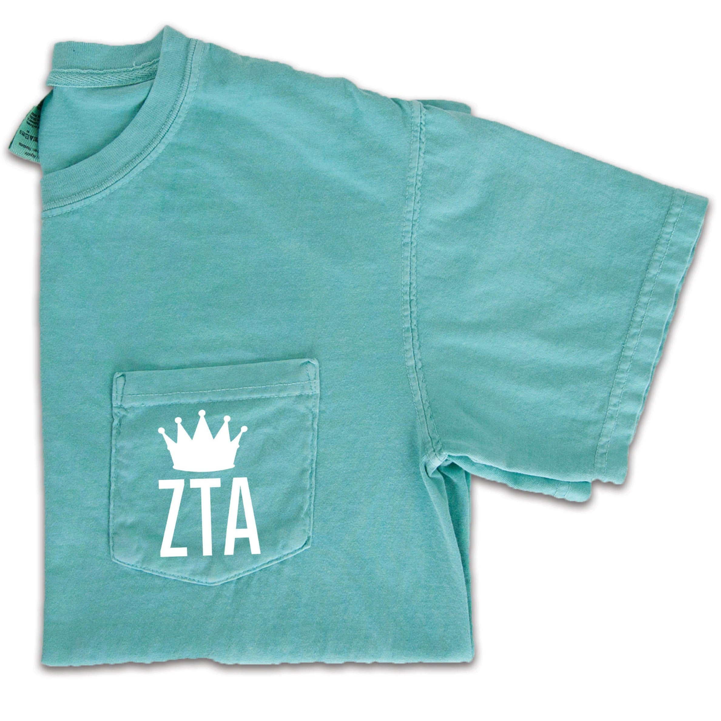 Zeta Tau Alpha Crown T-Shirt - Mint - Go Greek Chic