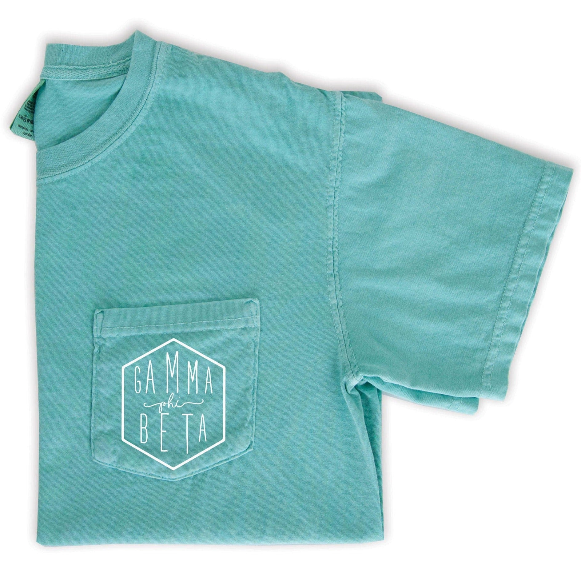 Gamma Phi Beta Hexagon Shirt - Mint - Go Greek Chic