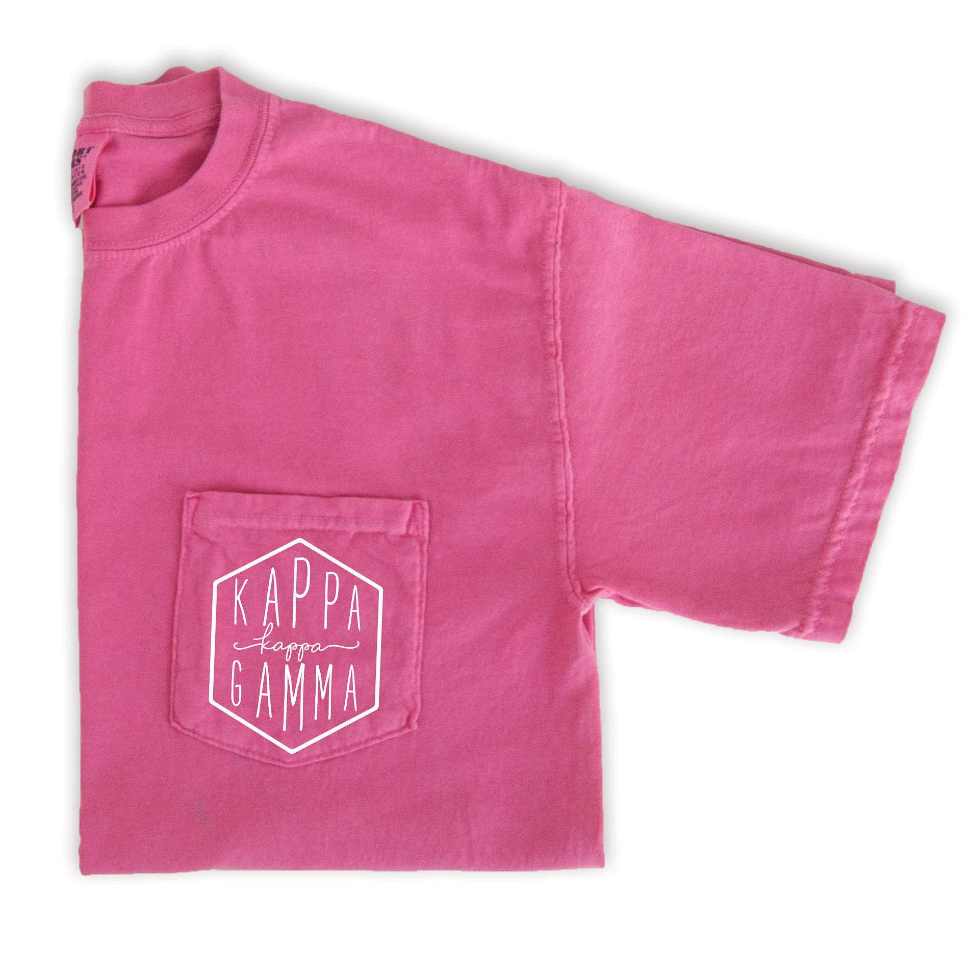 Kappa Kappa Gamma Hexagon Shirt - Pink - Go Greek Chic