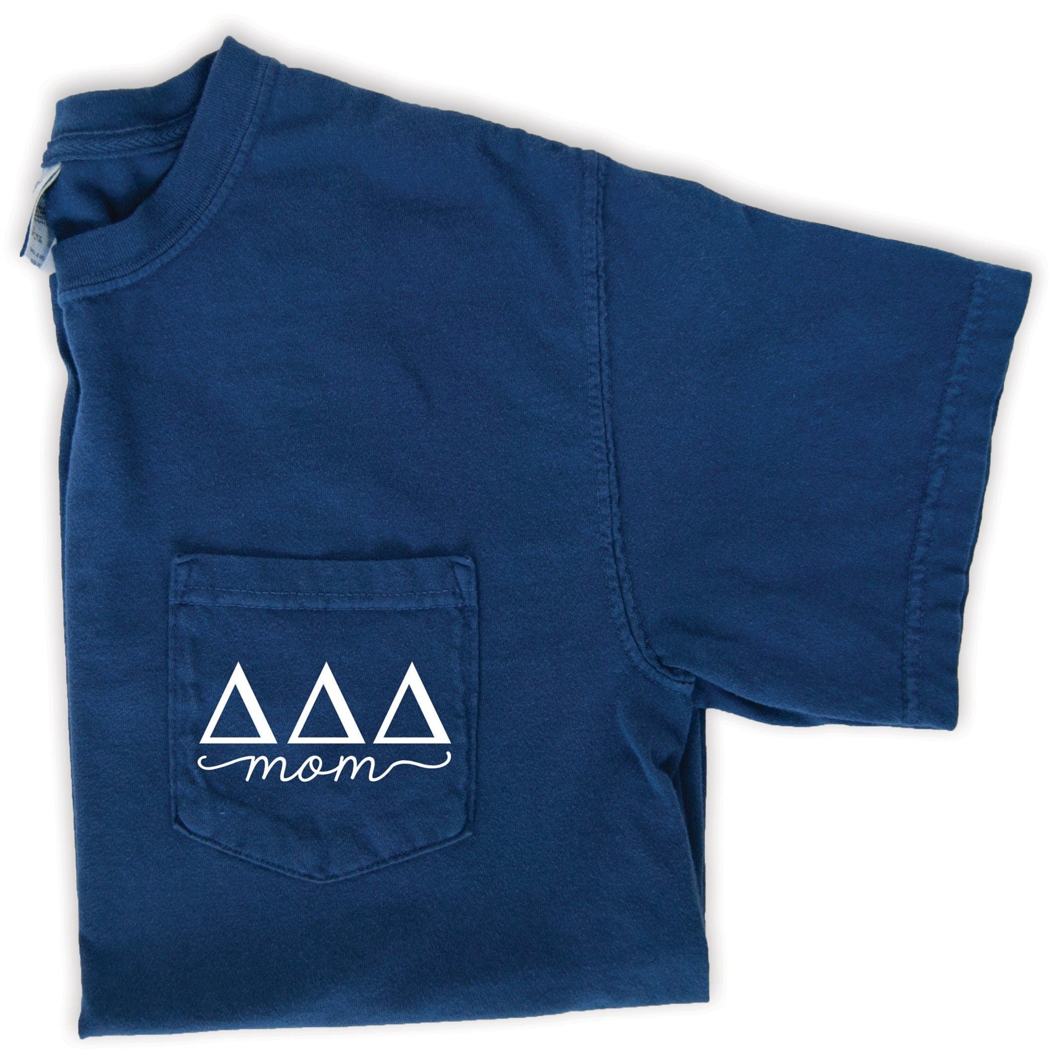 Delta Delta Delta Mom T-Shirt - Navy - Go Greek Chic