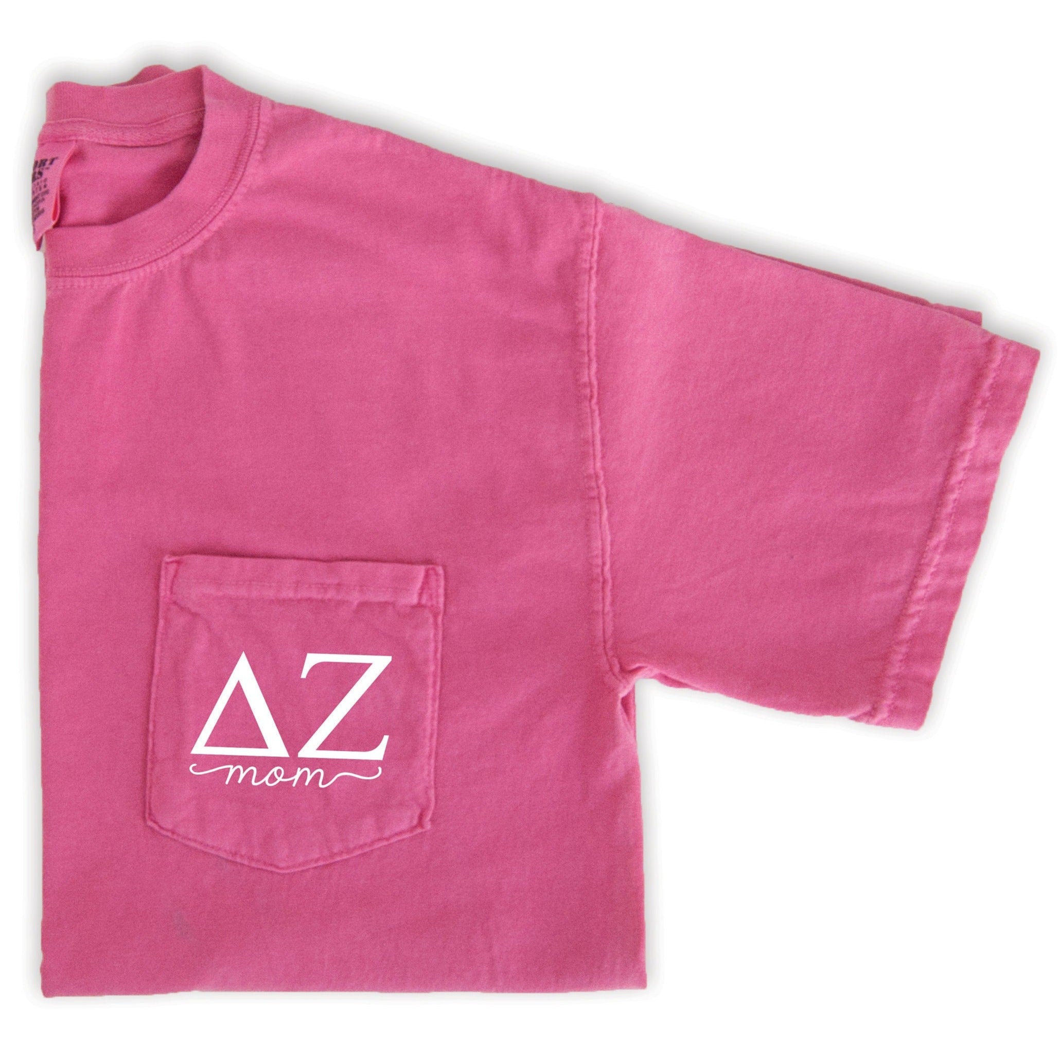 Delta Zeta Mom T-Shirt - Pink - Go Greek Chic