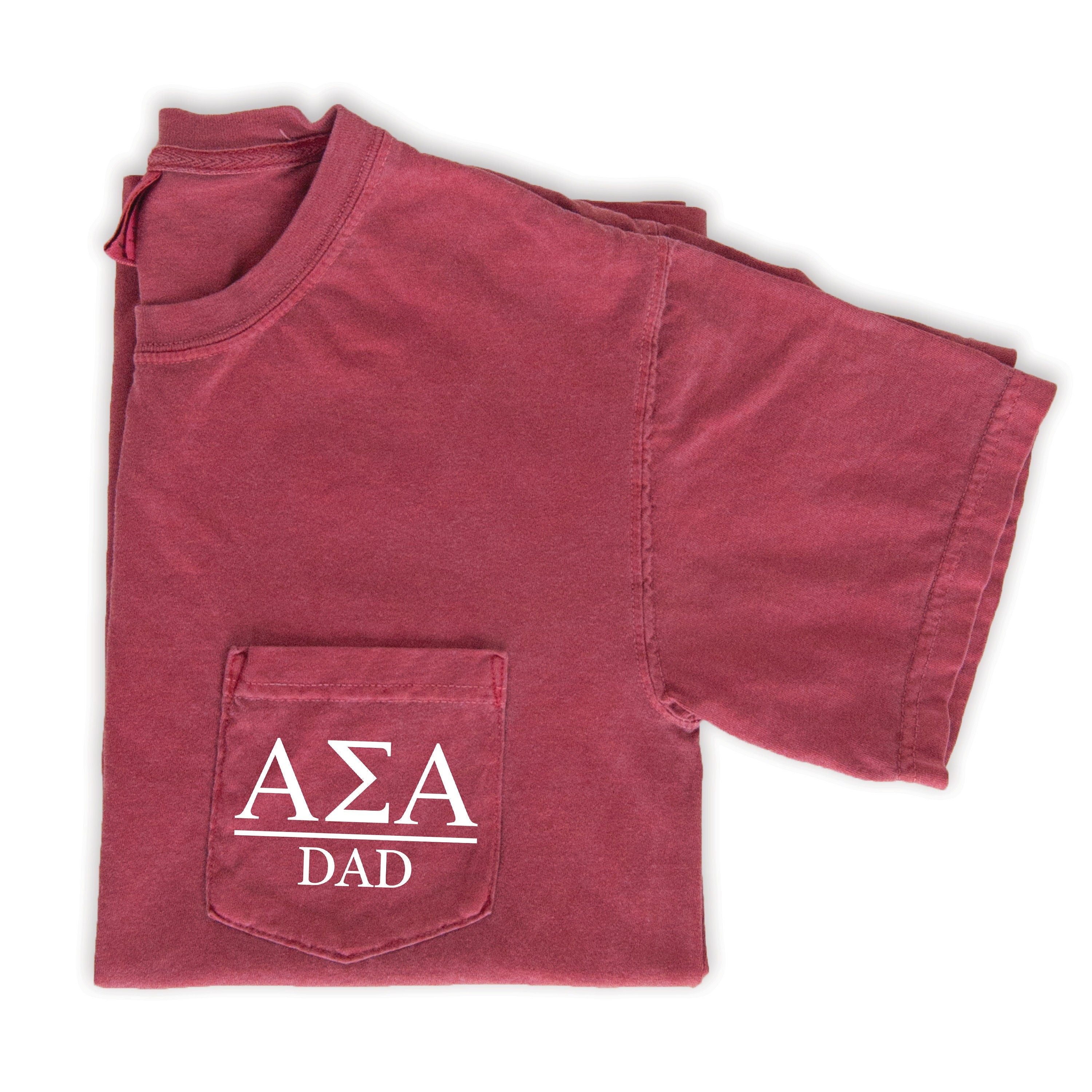 Alpha Sigma Alpha Dad T-Shirt - Crimson - Go Greek Chic