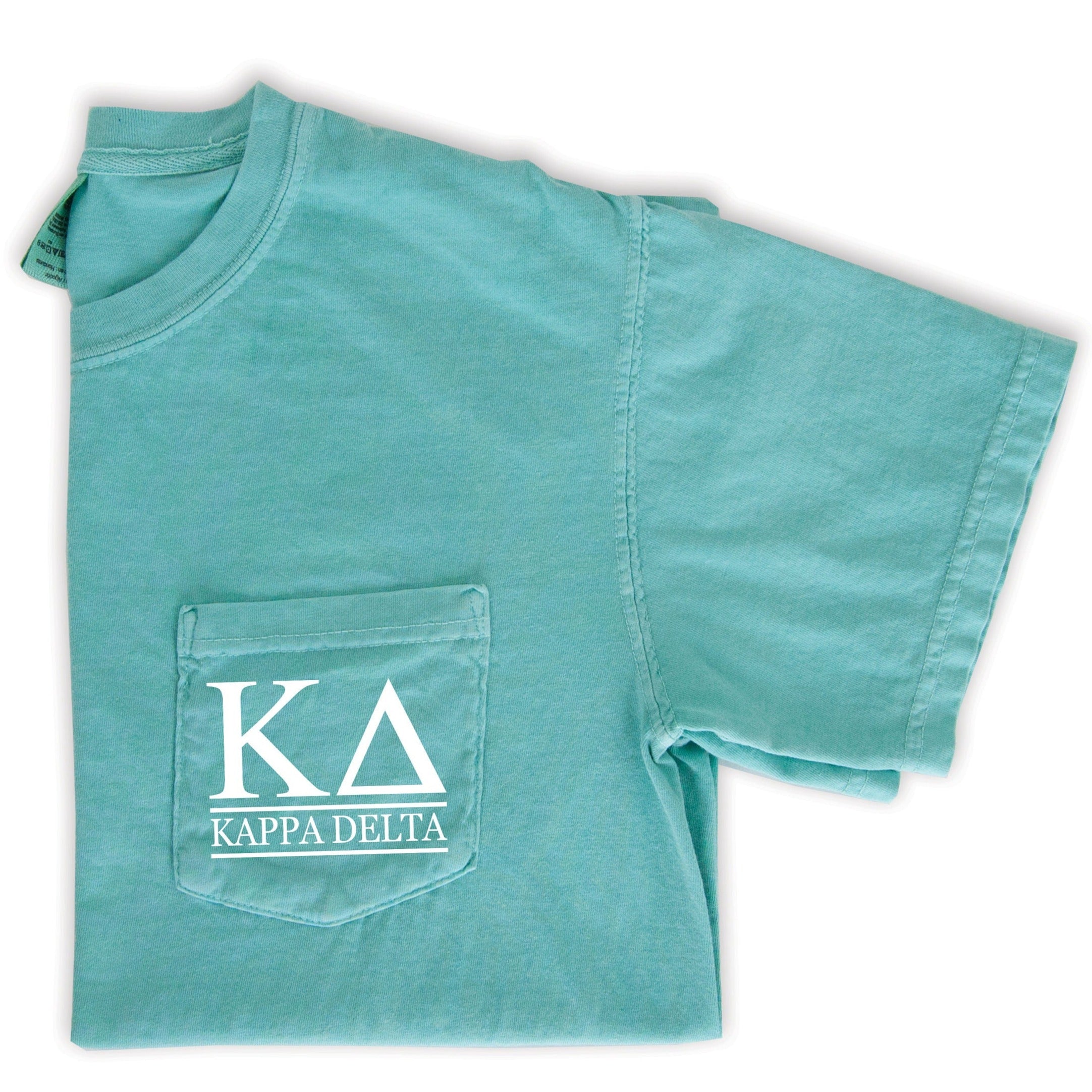 Kappa Delta Block Letters T-Shirt - Mint - Go Greek Chic