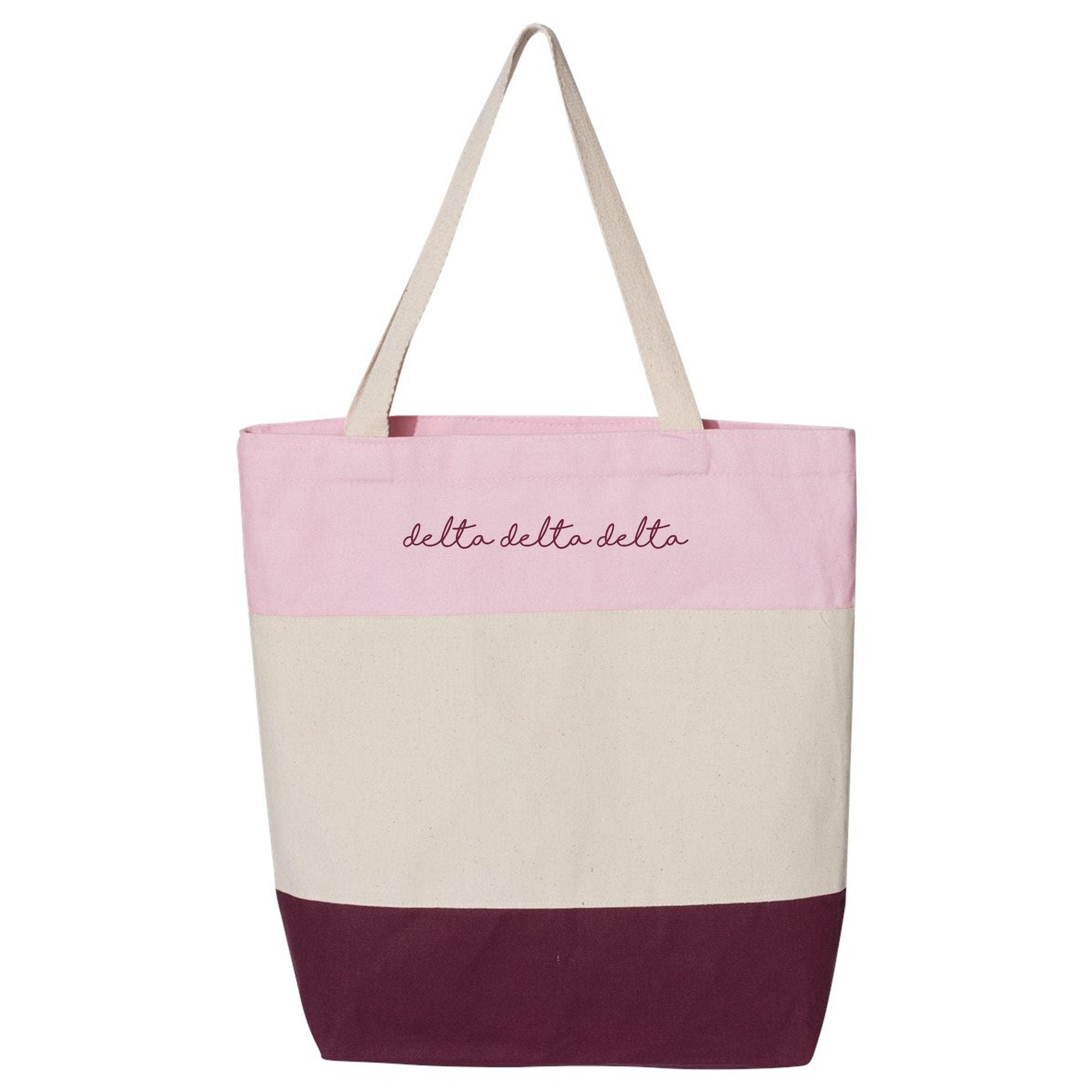 Delta Delta Delta - Tote Bag, Sorority Gift, Bid Day Gift, Big & Little Reveal - Go Greek Chic