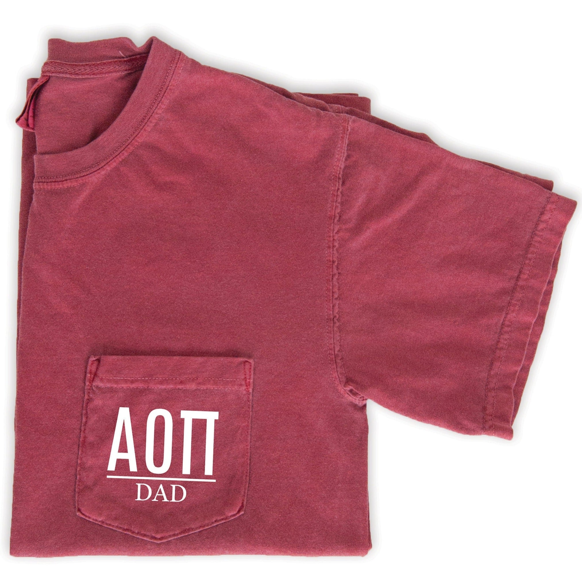 Alpha Omicron Pi Dad T-Shirt - Crimson - Go Greek Chic