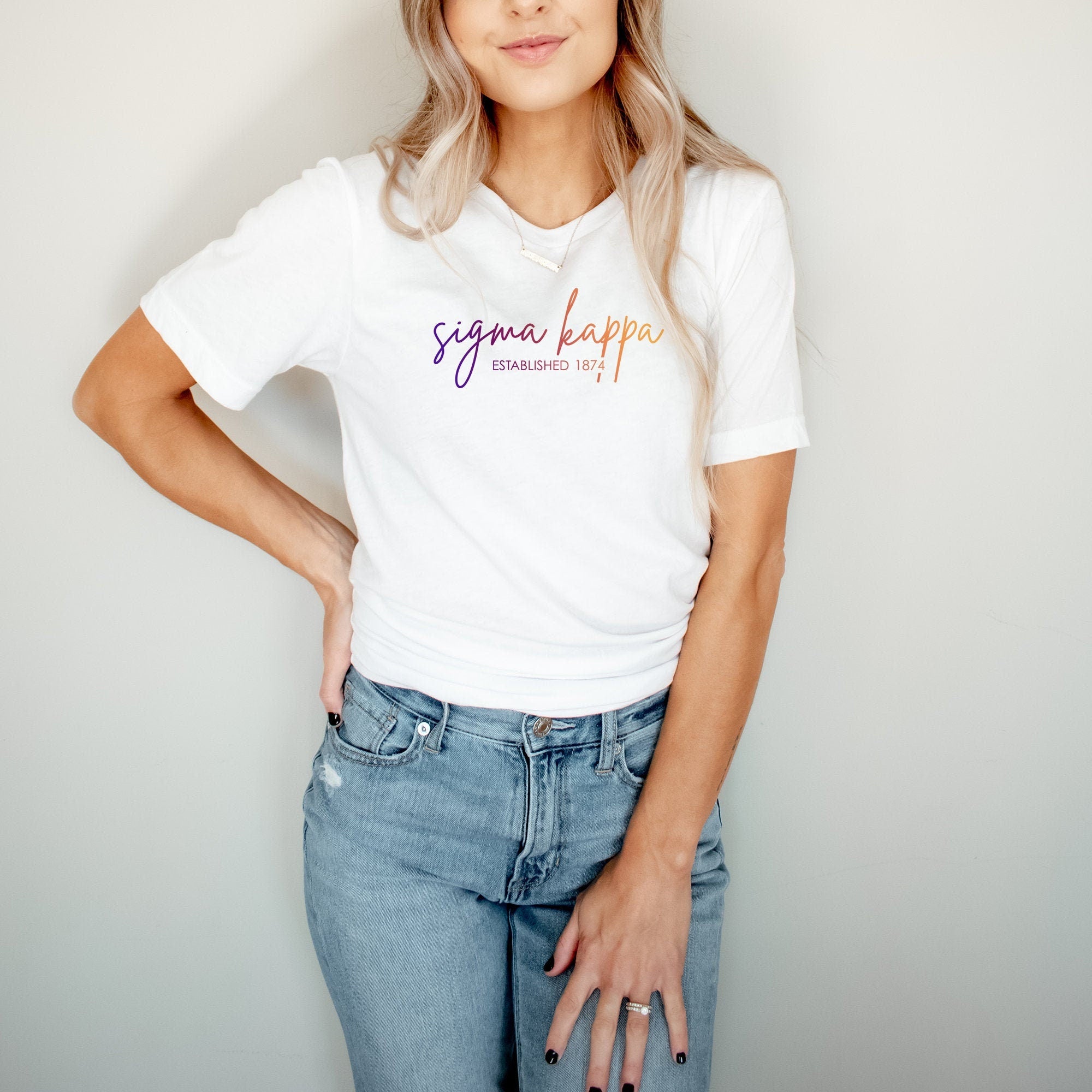 Sigma Kappa Ombre T-shirt - Go Greek Chic