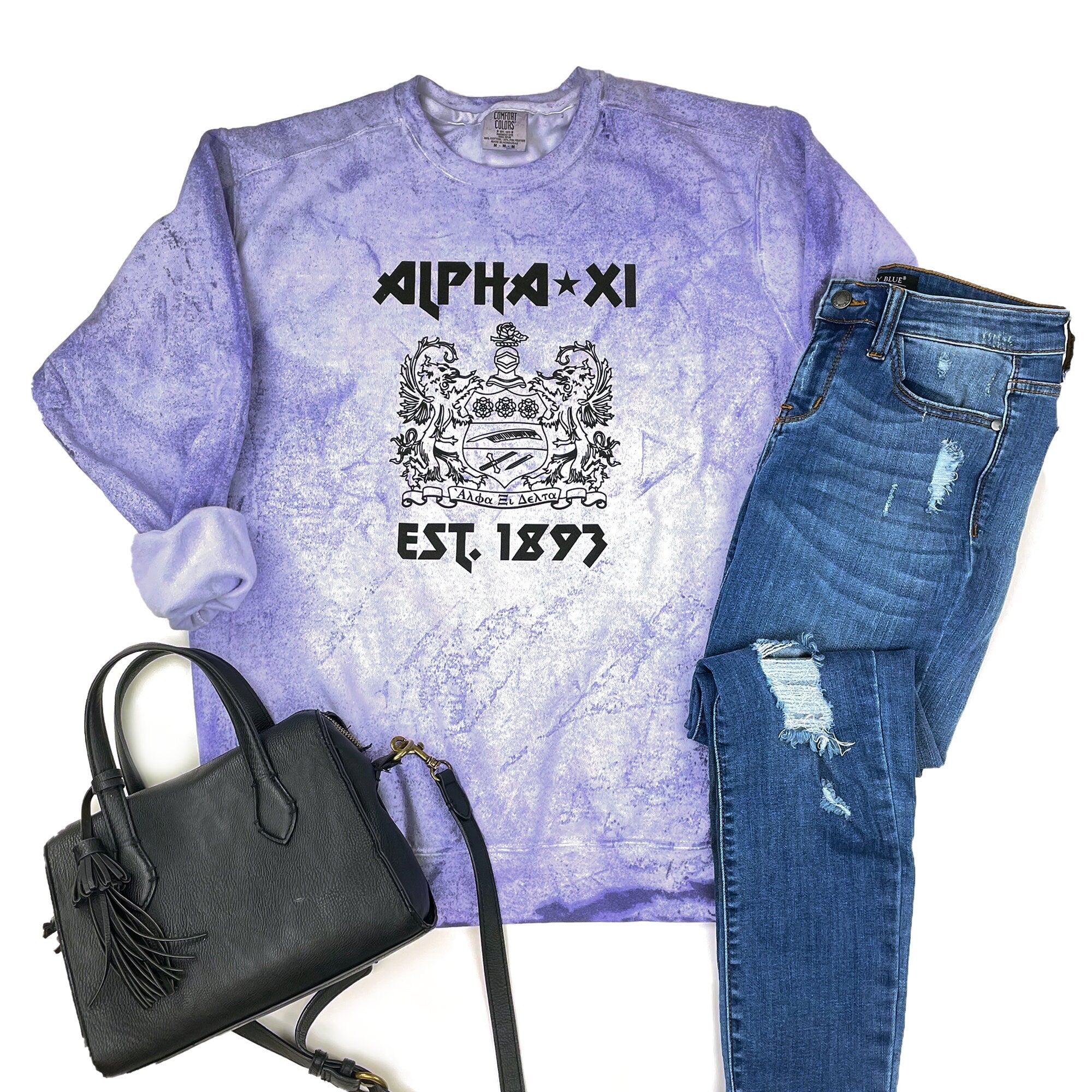 Alpha Xi Delta Vintage Band Sweatshirt - Go Greek Chic