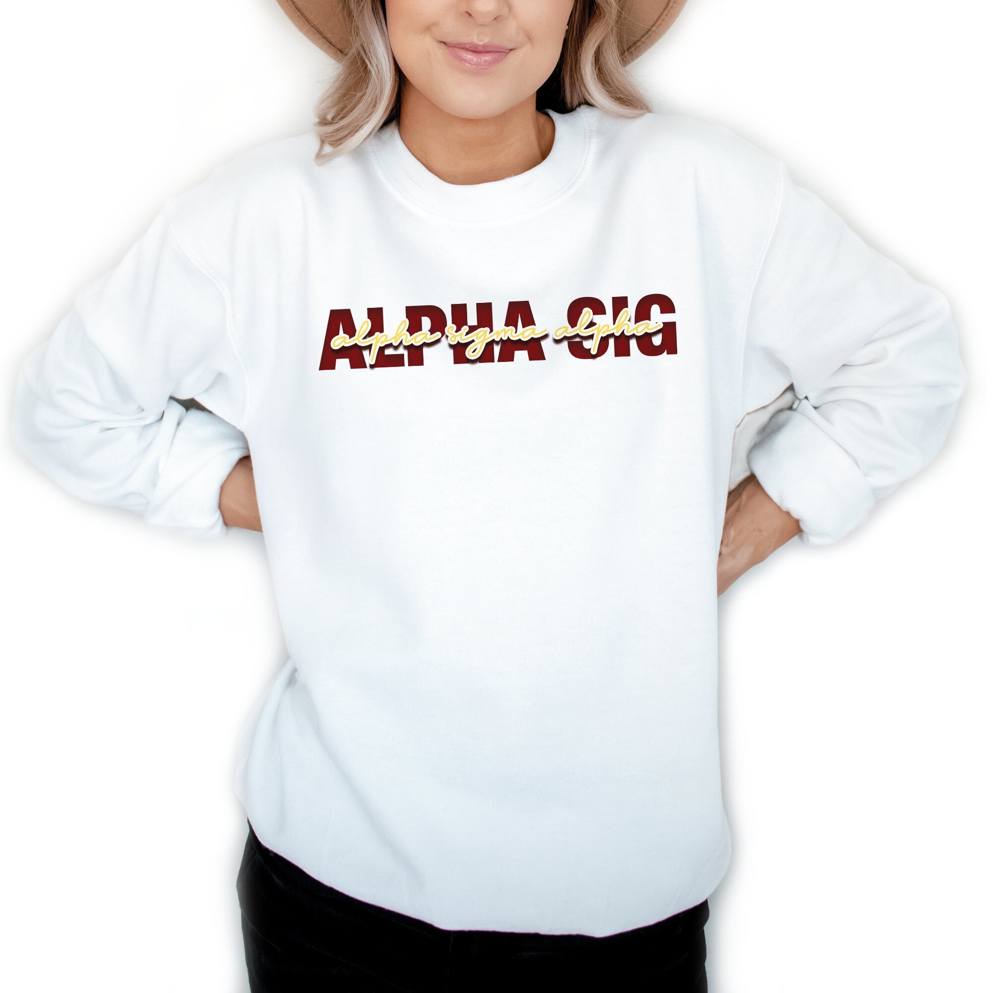 Alpha Sigma Alpha Signature Sweatshirt - Go Greek Chic