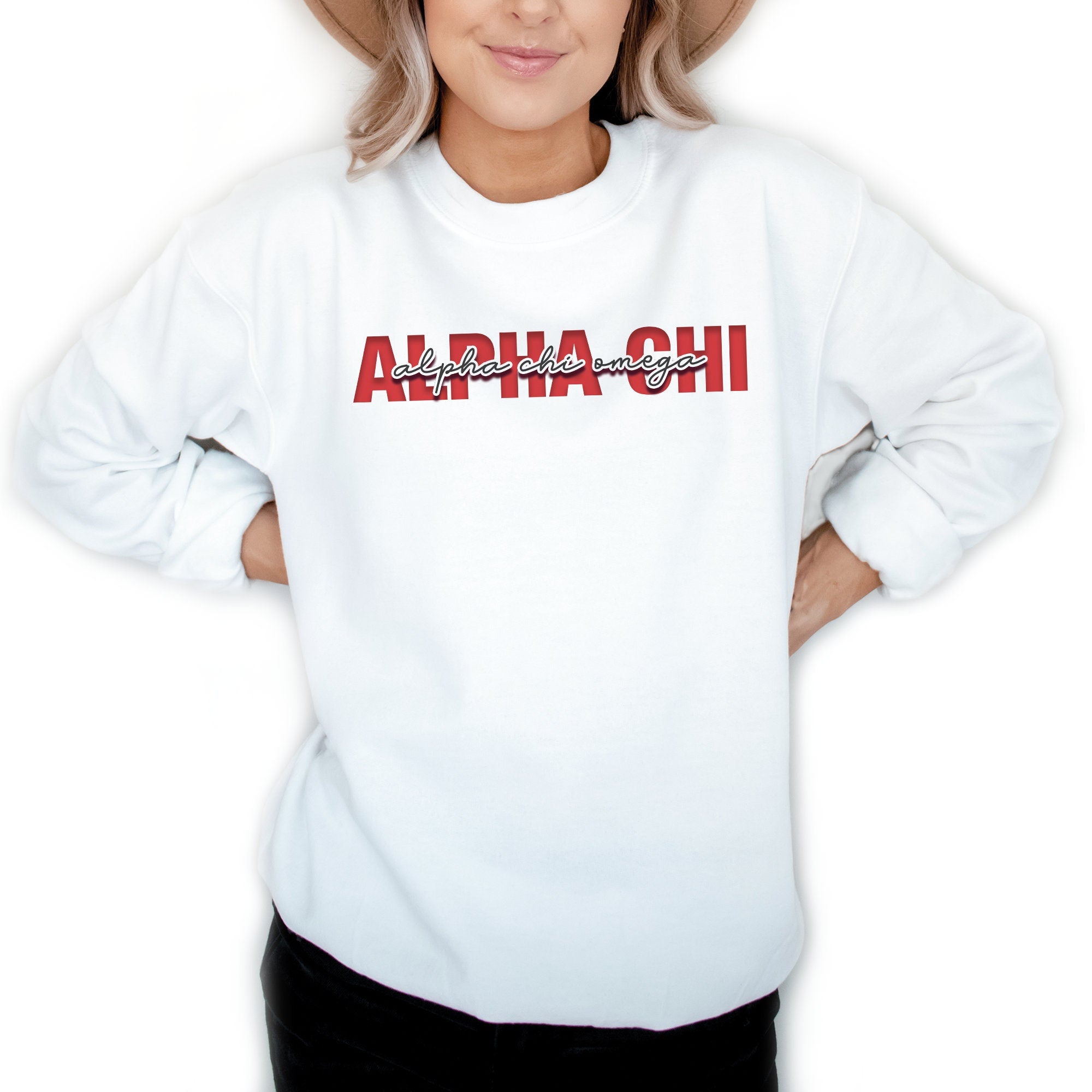 Alpha Chi Omega Signature Sweatshirt - Go Greek Chic