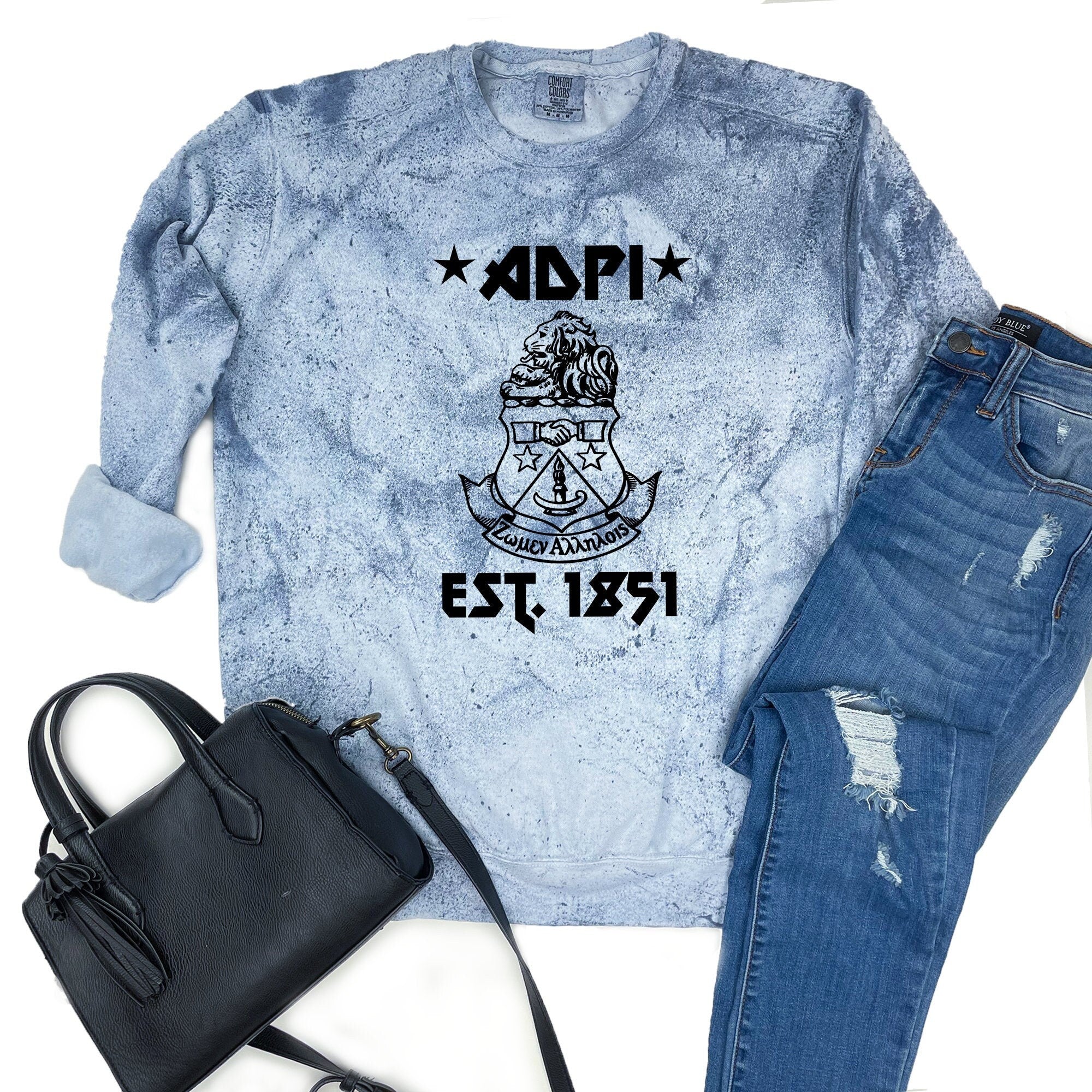 Alpha Delta Pi Vintage Band Sweatshirt - Go Greek Chic