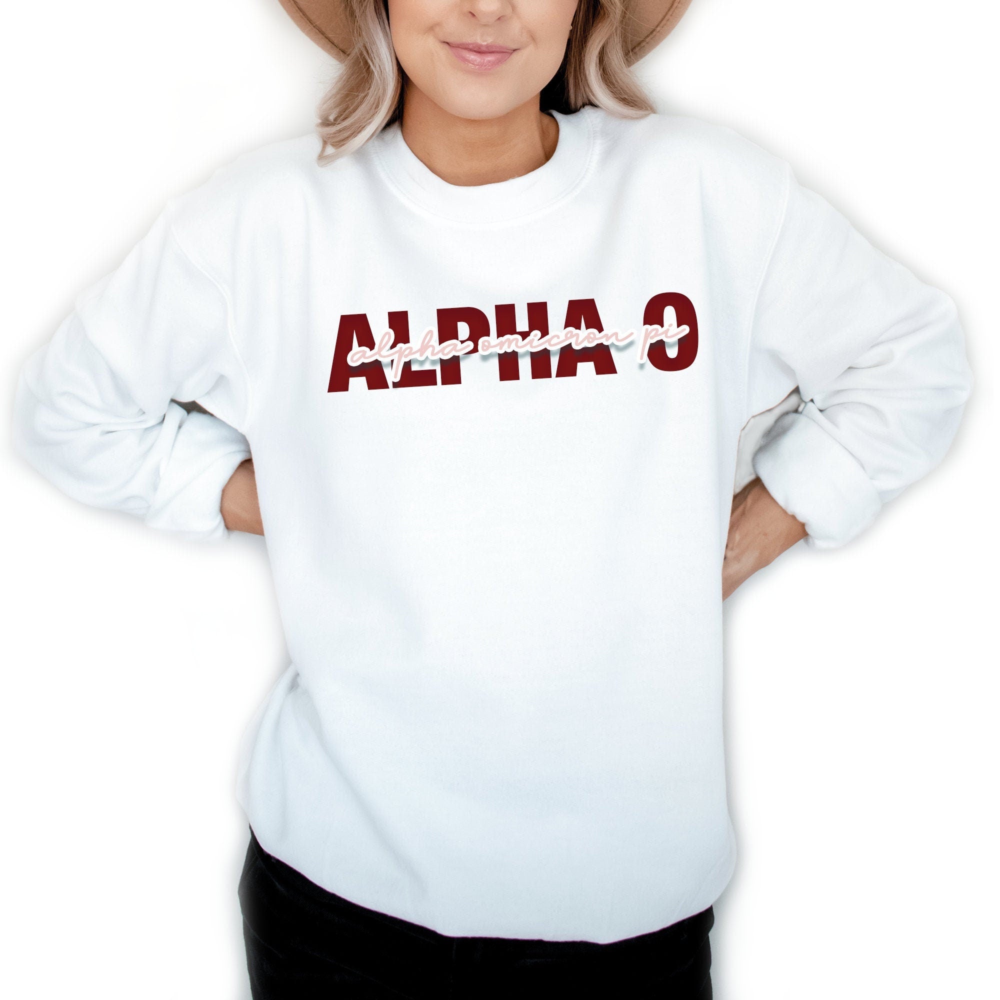 Alpha Omicron Pi Signature Sweatshirt - Go Greek Chic