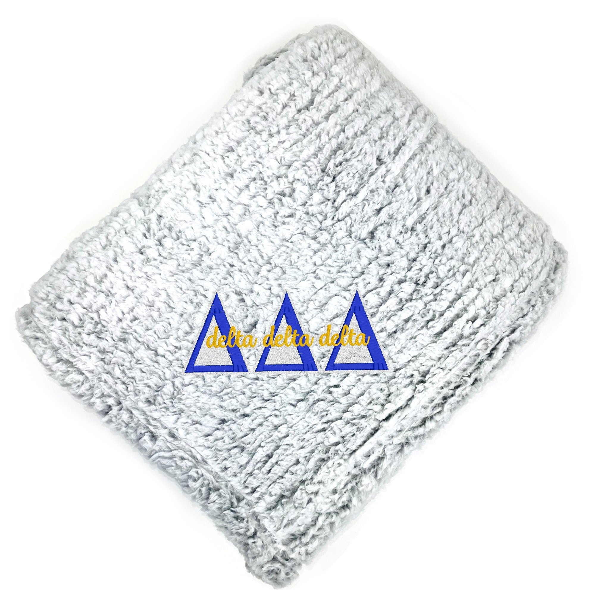 Delta Delta Delta Fuzzy Sherpa Blanket - Go Greek Chic