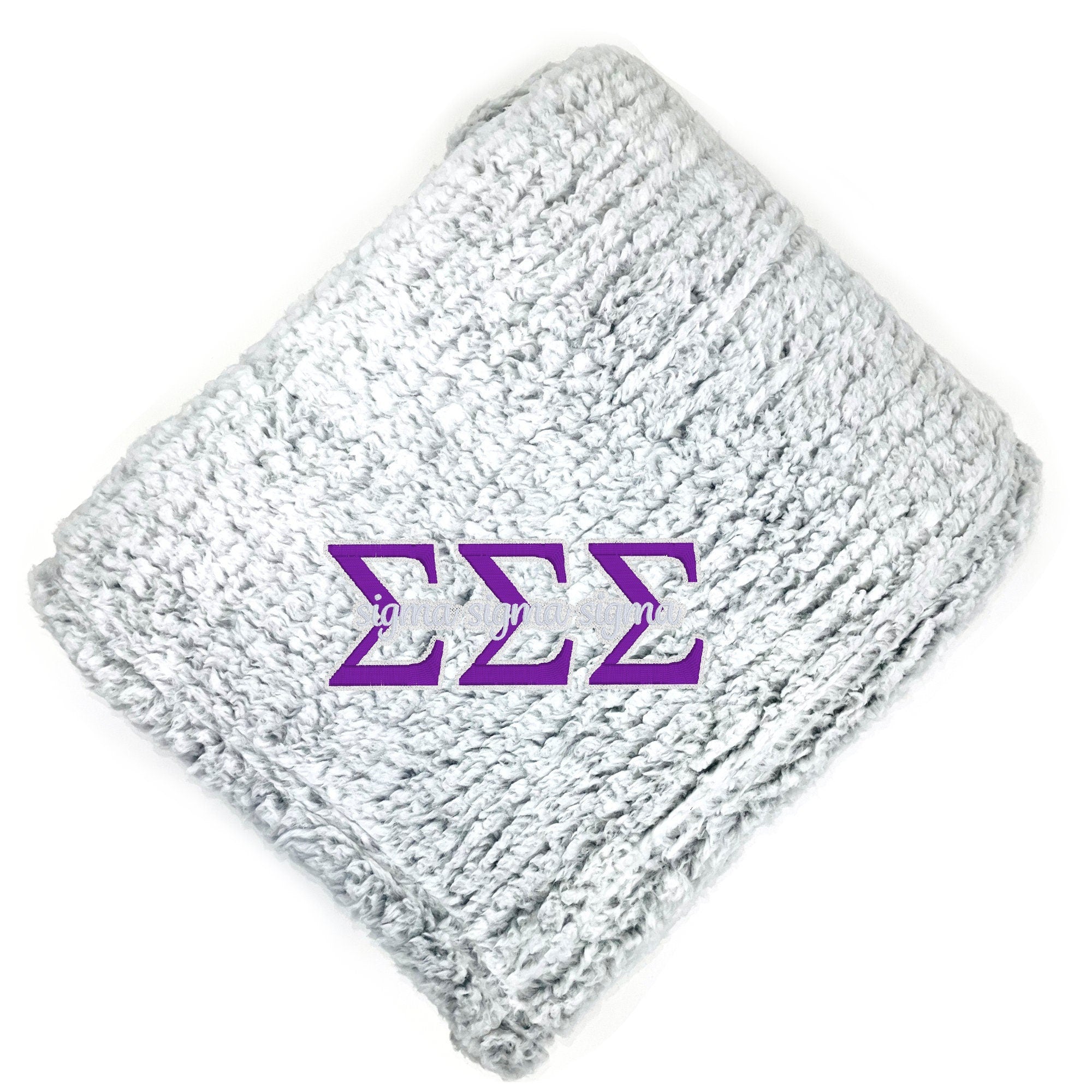 Sigma Sigma Sigma Fuzzy Sherpa Blanket - Go Greek Chic