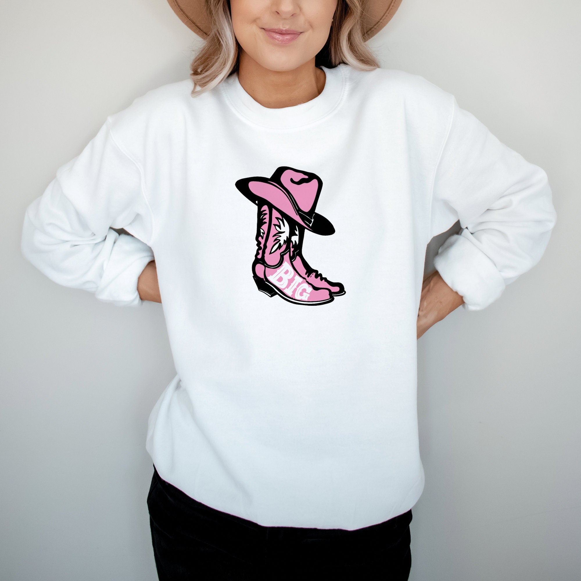 Cowboy Boot Big Little Sweatshirt - Go Greek Chic