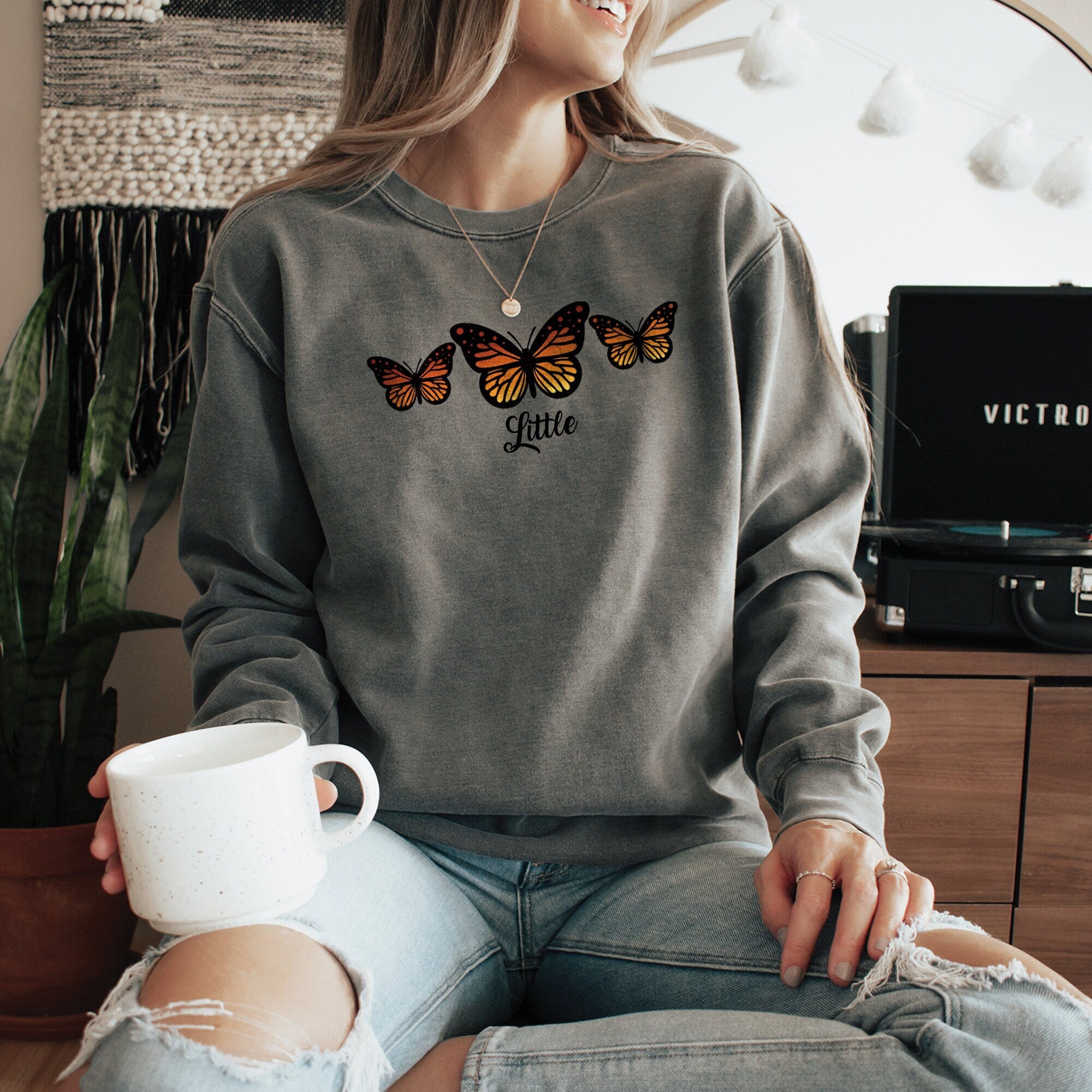 Butterfly Big Little Sweatshirt, Sorority Big Little, Matching Sweater, Big Little Reveal, Sorority Gift - Go Greek Chic