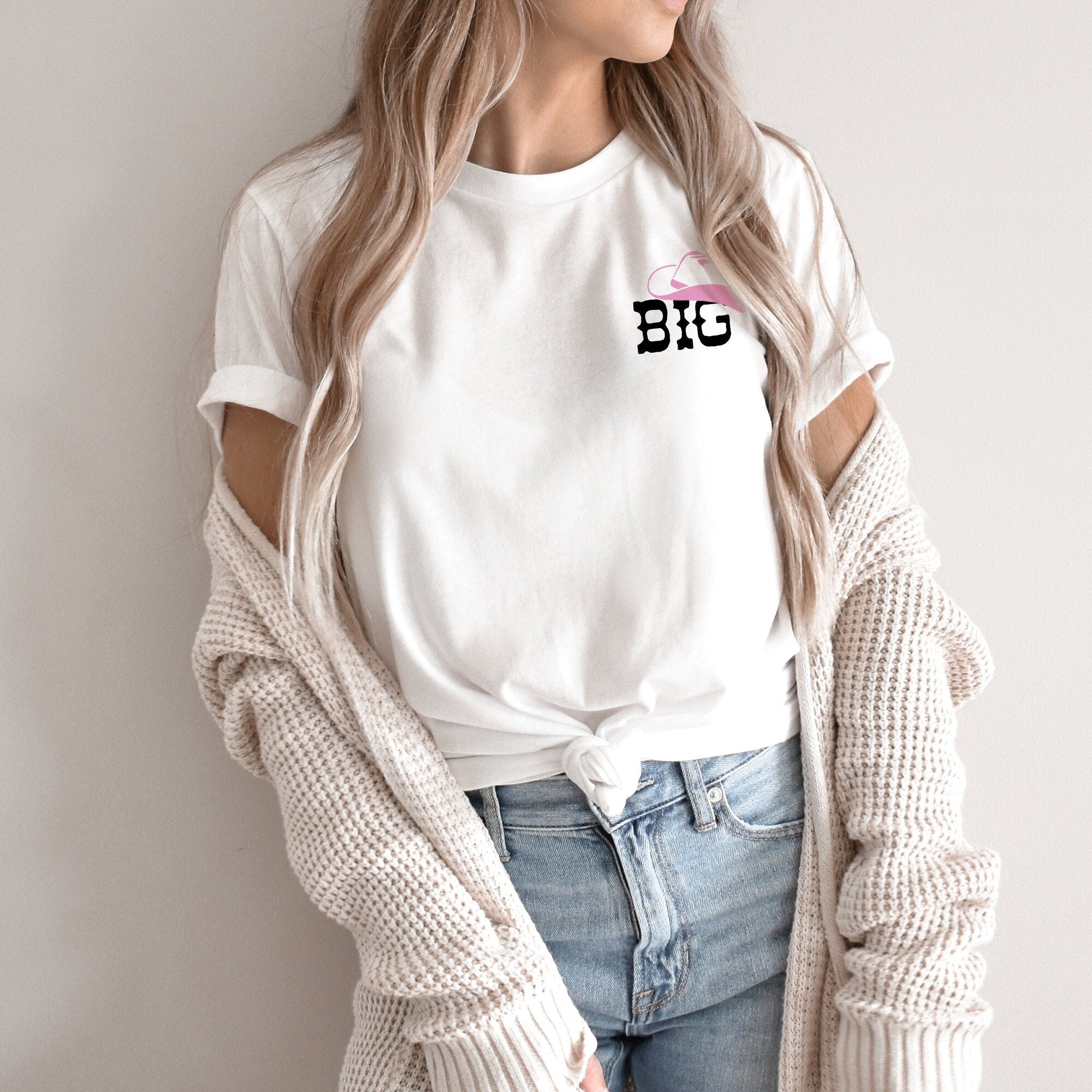Big & Lil T-shirt, Cowgirl Hat, Western Themed Big Little Reveal Tee, Sorority Big Little, Matching Shirts, Big Little Gift - Go Greek Chic