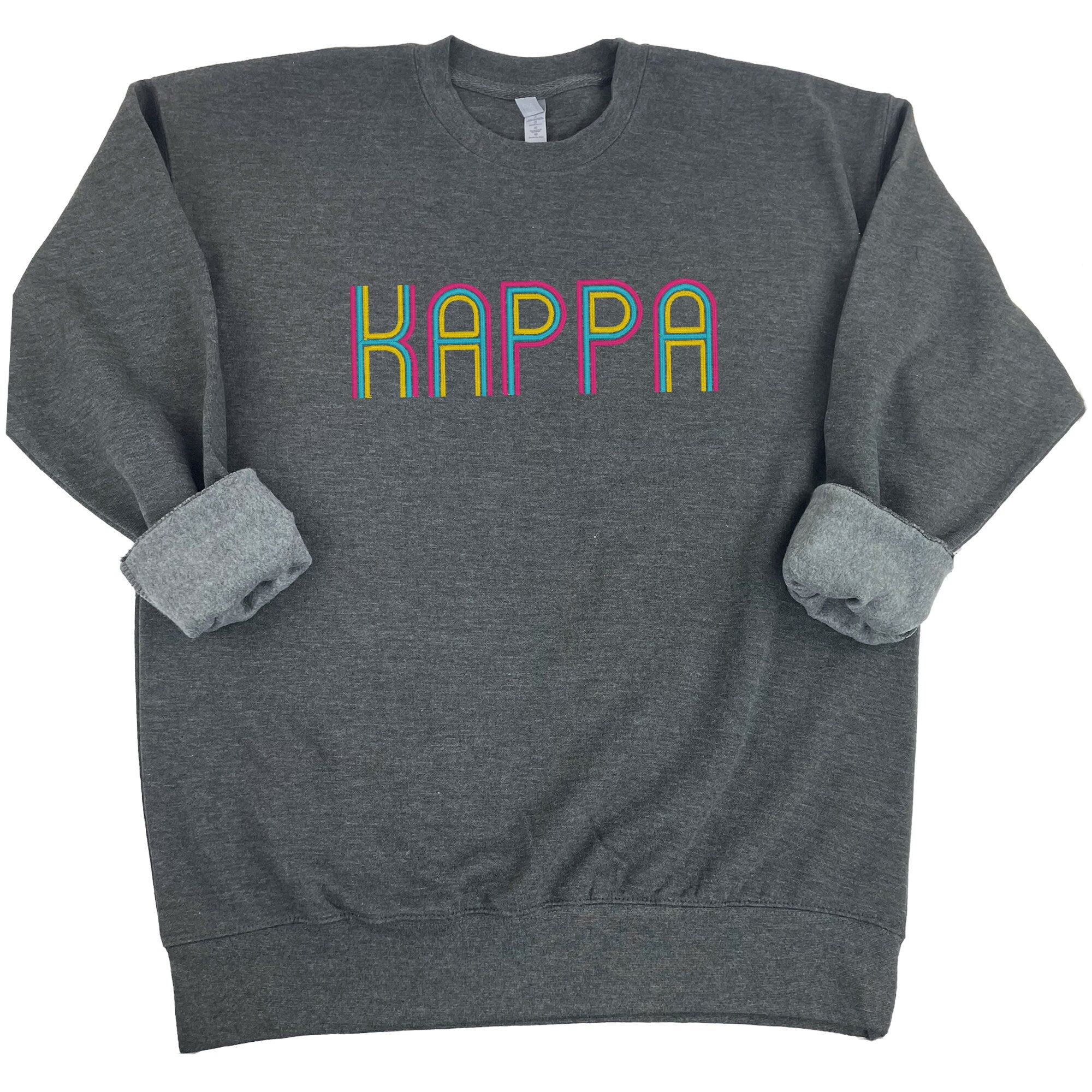 Kappa Kappa Gamma Retro Embroidered Sweatshirt, Kappa