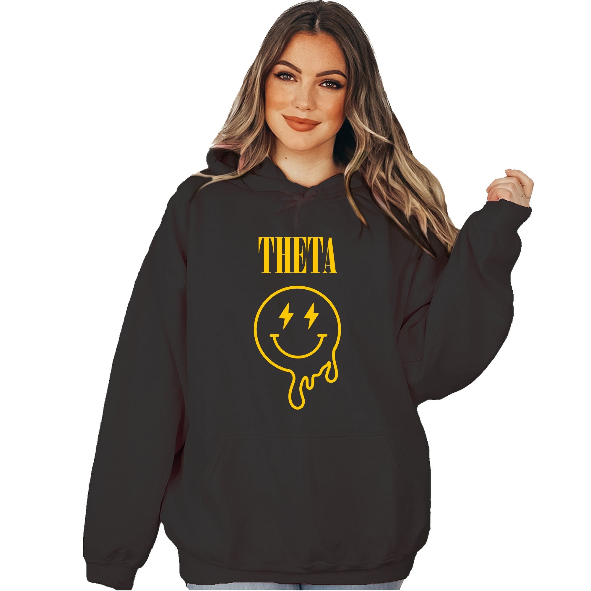 Kappa Alpha Theta Dripping Smiley Face Sweatsuit - Go Greek Chic