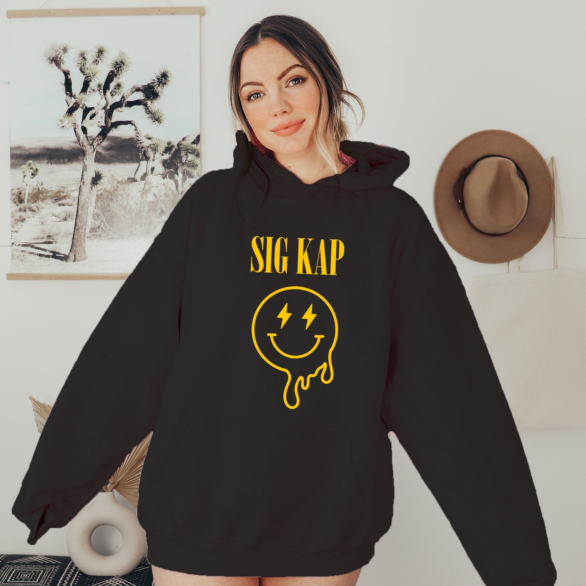 Sigma Kappa Dripping Smiley Face Sweatsuit - Go Greek Chic