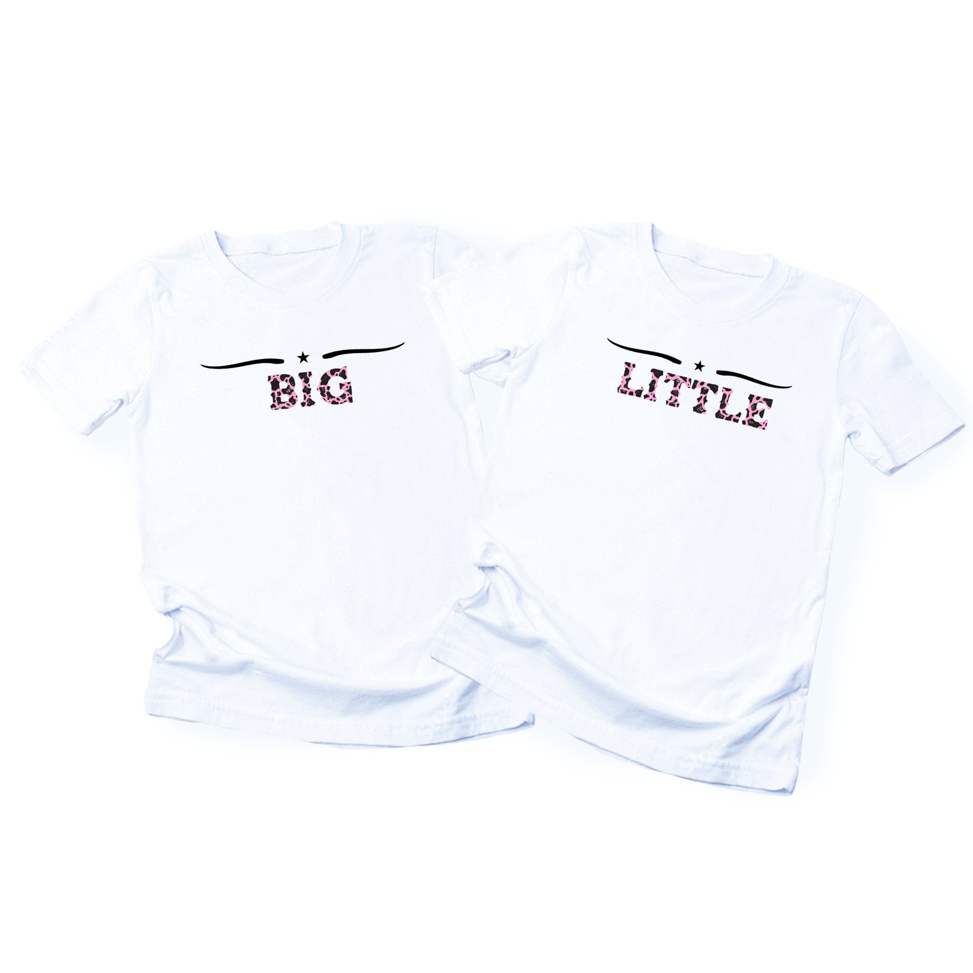 Long Horn Big & Little T-Shirt, Western Big Little, Cowgirl, Big Little Reveal T-Shirt